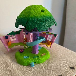 Vintage 2000 Polly Pocket Jungle Pets Trees House
